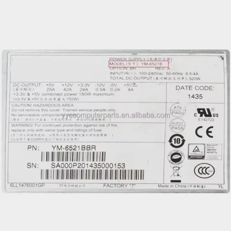 Gorąca wyprzedaż YM-6521B 520W – Server Power Supply recenzja i cena